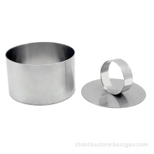 Metal Pastry Mousse Cake Ring With Press Lid